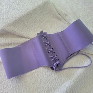Purple Lace-Up Corset Belt